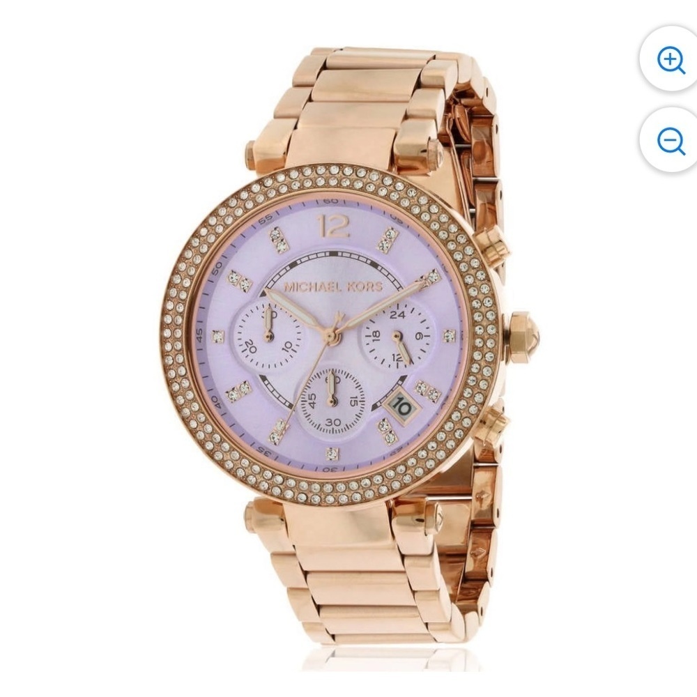 Michael Kors Rose Gold Women's Parker Watch new battery - Picture 10 of 10